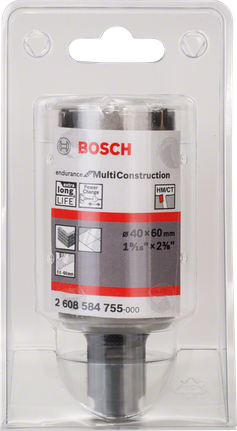 Bosch MultiConstruction hole saw 40x60mm for various materials.