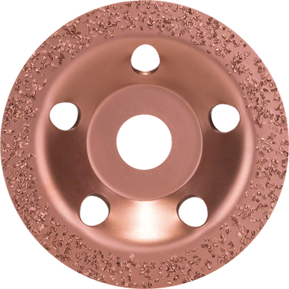 Bosch tungsten carbide grinding head, flat 115 mm medium.