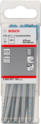 Bosch CYL-9 multi-purpose 6 mm drill bits.