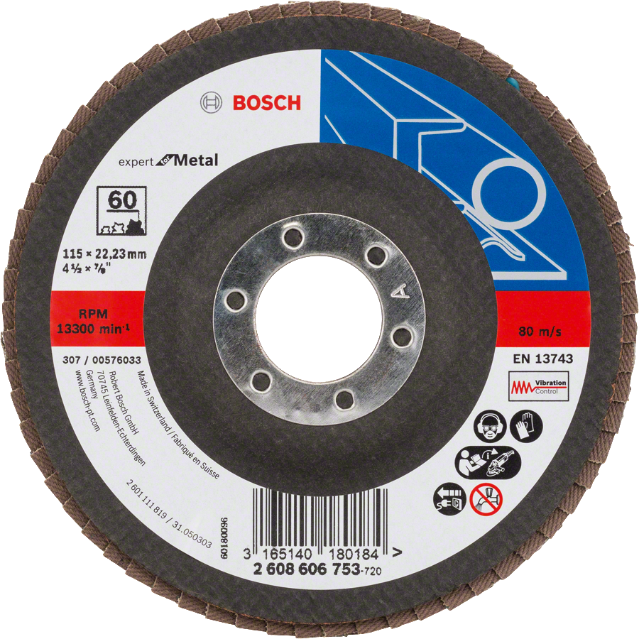 Bosch flap disc X551 Expert for Metal, 115 mm grit 60.