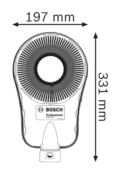 Dust extraction attachment diagram.