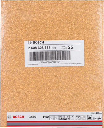 Bosch C470 sanding sheet P40 230×280mm.