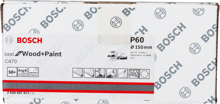 Bosch C470 sanding sheet 150 mm pack 50.