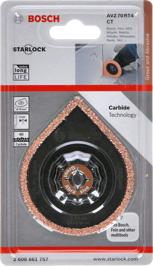 Bosch AVZ 70 RT4 Carbide-RIFF grout and mortar remover.