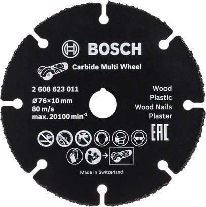 Bosch Carbide Multi Wheel cutting disc 76mm for wood and plastic.