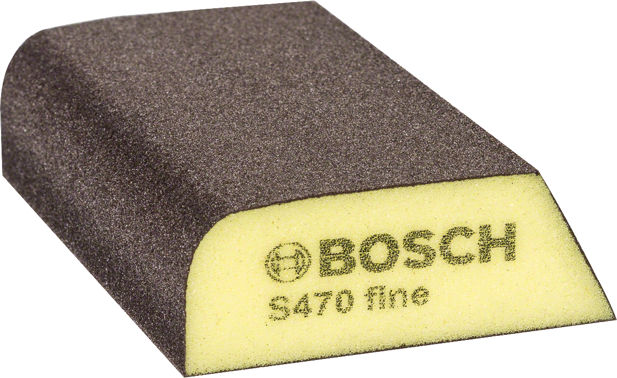 Bosch S470 fine sanding sponge for smooth surface finishing.