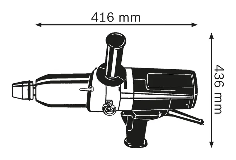 Impact wrench dimensions.