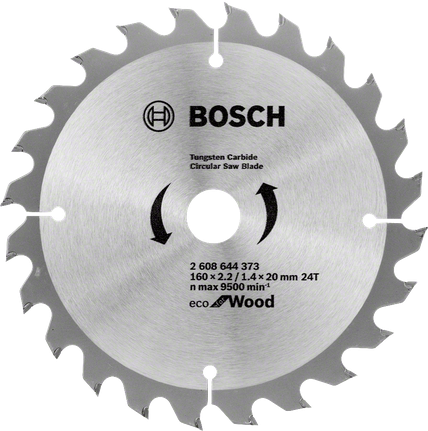 Bosch circular saw blade Eco for wood, 160mm 24T.