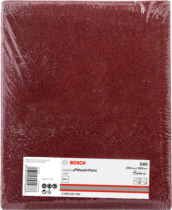 Bosch C420 sandpaper sheet 230×280mm G80.