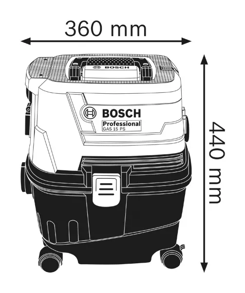 Vacuum cleaner dimensions.