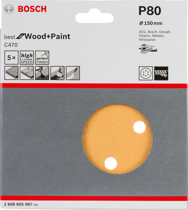 Bosch C470 sanding sheets 5 pack.