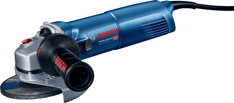 Bosch GWS 14-150 CI angle grinder with 150mm disc.