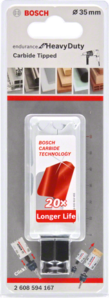 Bosch 35 mm heavy duty carbide hole saw.