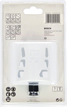 Bosch 60 mm carbide hole saw.