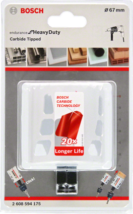 Bosch 67 mm heavy duty carbide hole saw.