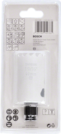 Bosch 40 mm carbide hole saw.