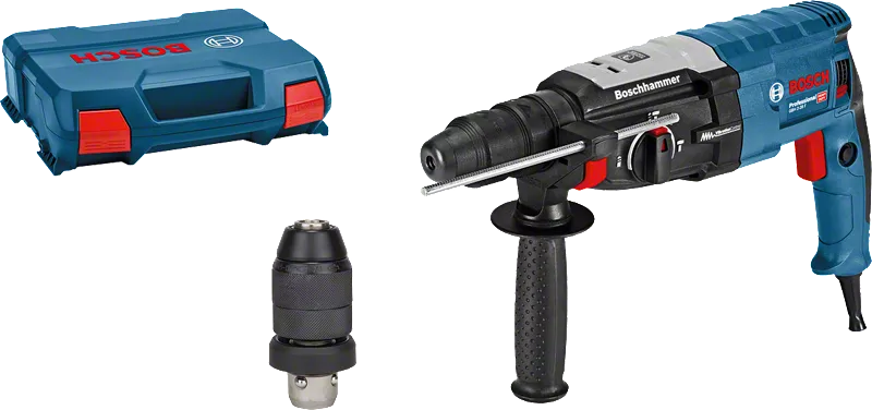 Bosch GBH 2-28 F rotary hammer drill with case.