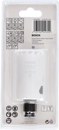 Bosch 44 mm carbide heavy duty hole saw.