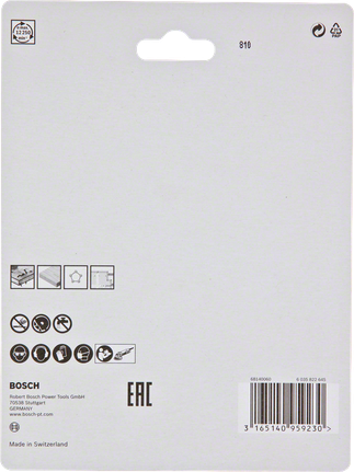 Bosch X-LOCK Carbide Multi Wheel 125mm disc packaging.