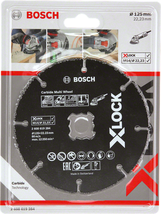 Bosch X-LOCK Carbide Multi Wheel 125mm disc.