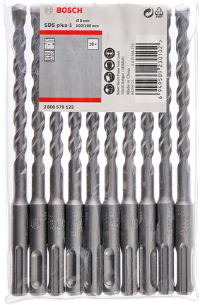Bosch SDS plus-1 hammer drill bit set 10 pcs.