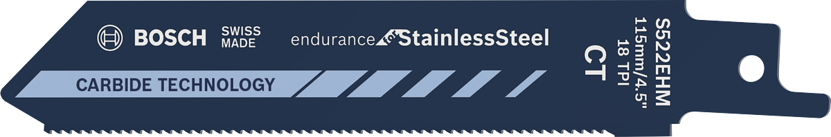 Bosch S 522 EHM reciprocating saw blade, carbide teeth.