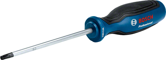 Bosch T30 screwdriver with ergonomic blue handle.