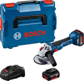 Bosch GWS 18V-10 cordless angle grinder set.