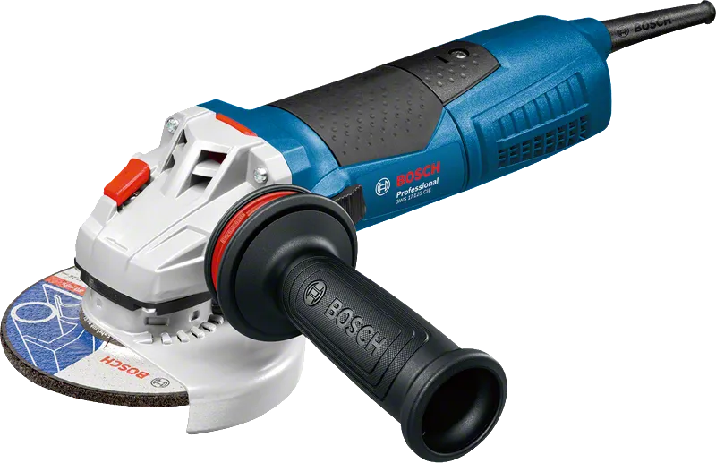 Bosch GWS 17-125 CIE angle grinder with side handle.