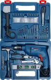 Bosch GSB 600 drill kit with accessories in carrying case.