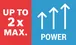 2x max power.