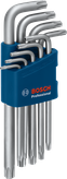 Bosch Allen Key Torx set 9 pcs with S2 steel holder.