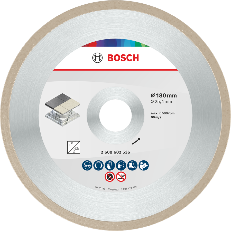 Bosch ceramic cutting disc 180 mm for tiles.