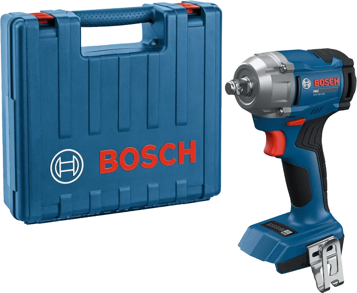 Bosch GDS 18V-350 cordless impact wrench with case.
