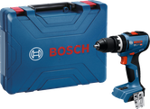 Bosch GSB 18V-65 cordless drill with carrying case.