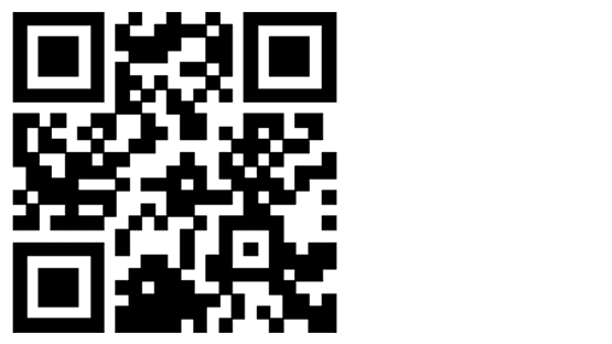 A black and white QR code displayed on a plain white background.