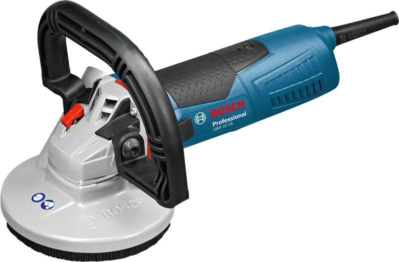 Bosch GBR 15 CA concrete grinder with 1500W motor.