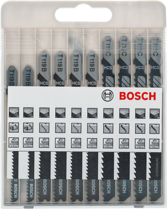 Bosch 10-piece jigsaw blade set Basic for Wood.
