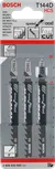 Bosch T 144 D jigsaw blades for fast wood cutting.