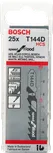 Bosch jigsaw blade T 144 D for fast wood cutting.