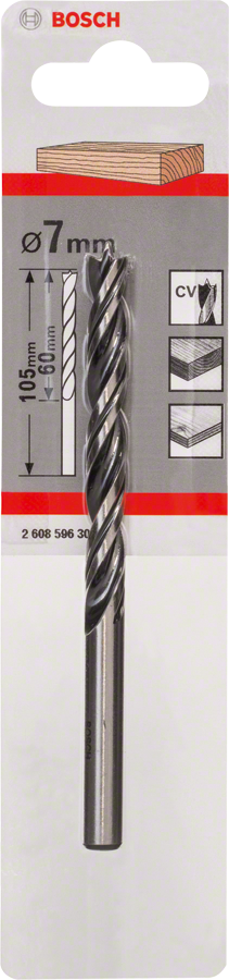 Bosch 7mm brad point drill bit for wood.