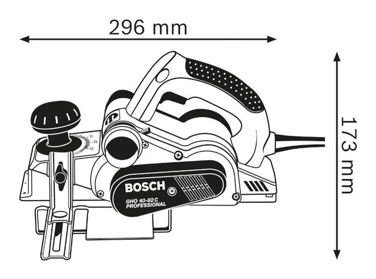 Planer dimensions diagram.