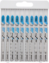 Bosch 10-piece jigsaw blade set Basic for Metal.