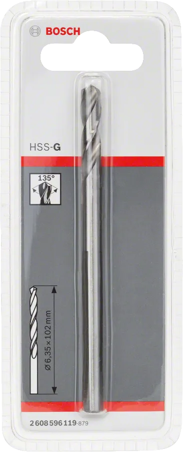 Bosch HSS-G pilot drill bit 6.35 mm for precise drilling.