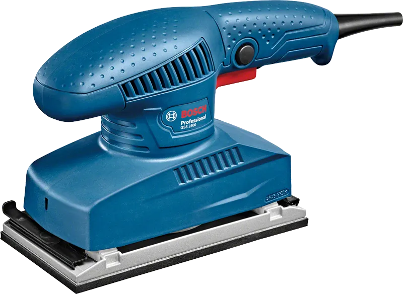 Bosch GSS 2300 orbital sander for smooth sanding.