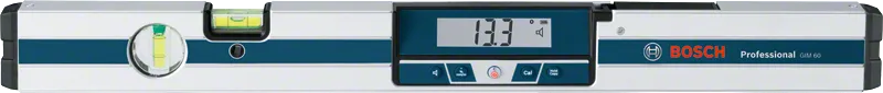Bosch GIM 60 digital inclinometer with LCD display.