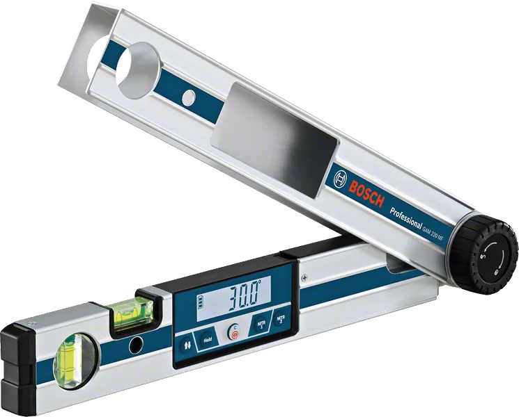 Bosch GAM 220 MF angle measurer with digital display.