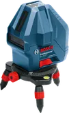 Bosch GLL 3-15 X laser leveling tool with tripod base.