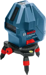 Bosch GLL 3-15 X laser leveling tool with tripod base.