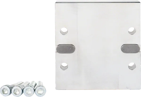 Bosch reversible planer blade with four mounting screws.